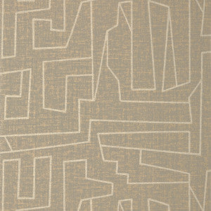 Matrix Metallic Gold and Grey T41034 by Thibaut Wallpaper