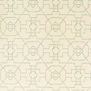 East Gate Cream and Aqua T41152 by Thibaut Wallpaper