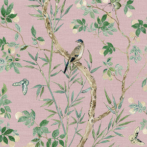 Claire Lavender T42011 by Thibaut Wallpaper