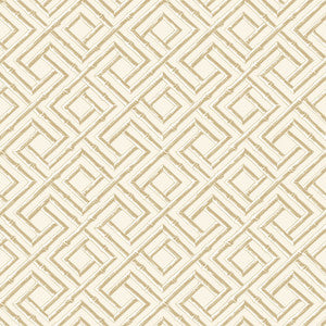 French Lattice Beige T42047 by Thibaut Wallpaper