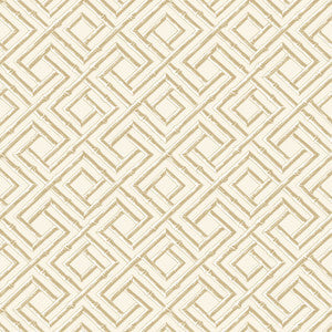French Lattice Beige T42047 by Thibaut Wallpaper