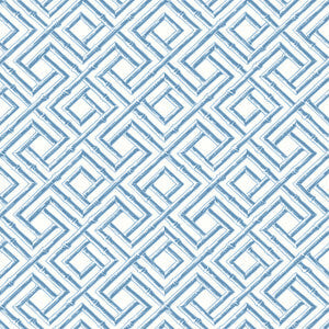 French Lattice Blue T42048 by Thibaut Wallpaper
