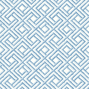 French Lattice Blue T42048 by Thibaut Wallpaper