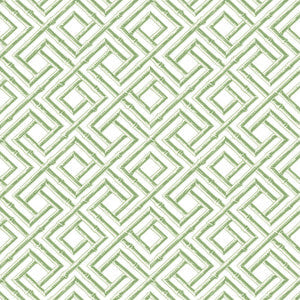 French Lattice Green T42049 by Thibaut Wallpaper