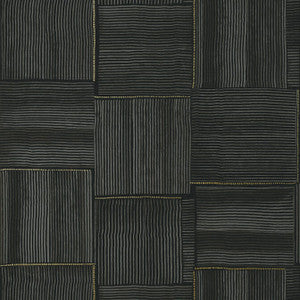 Hayworth Black T421 by Thibaut Wallpaper