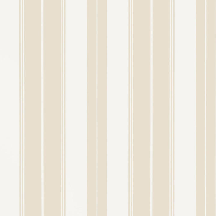 Thibaut Wallpaper Norfolk Stripe Beige T44039 Wallpaper Non Woven Wallpaper U.S.A </p><p>Repeat: H: , V: 27  in  (68.58  cm) - My Fabric Connection -