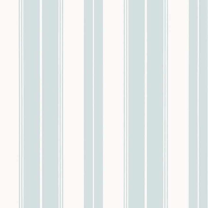 Thibaut Wallpaper Norfolk Stripe Spa Blue T44043 Wallpaper Non Woven Wallpaper U.S.A </p><p>Repeat: H: , V: 27  in  (68.58  cm) - My Fabric Connection -