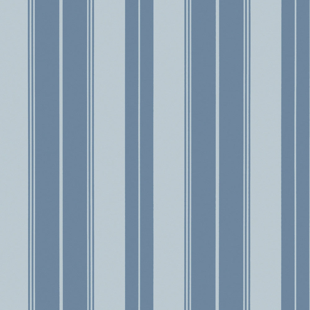 Thibaut Wallpaper Norfolk Stripe French Blue T44046 Wallpaper Non Woven Wallpaper U.S.A </p><p>Repeat: H: , V: 27  in  (68.58  cm) - My Fabric Connection -