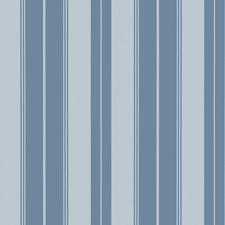 Thibaut Wallpaper Norfolk Stripe French Blue T44046 Wallpaper Non Woven Wallpaper U.S.A </p><p>Repeat: H: , V: 27  in  (68.58  cm) - My Fabric Connection -