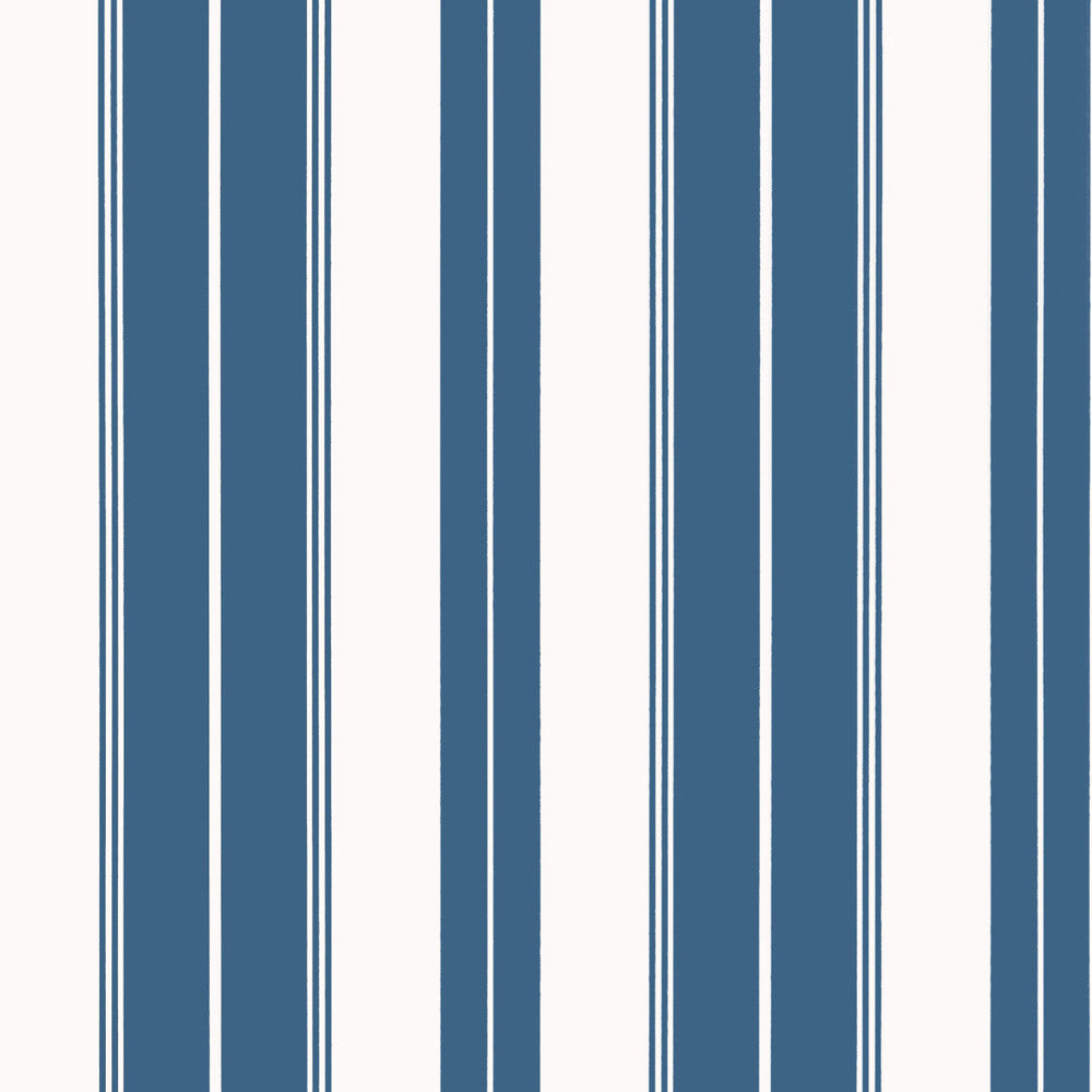 Thibaut Wallpaper Norfolk Stripe Navy T44047 Wallpaper Non Woven Wallpaper U.S.A </p><p>Repeat: H: , V: 27  in  (68.58  cm) - My Fabric Connection -