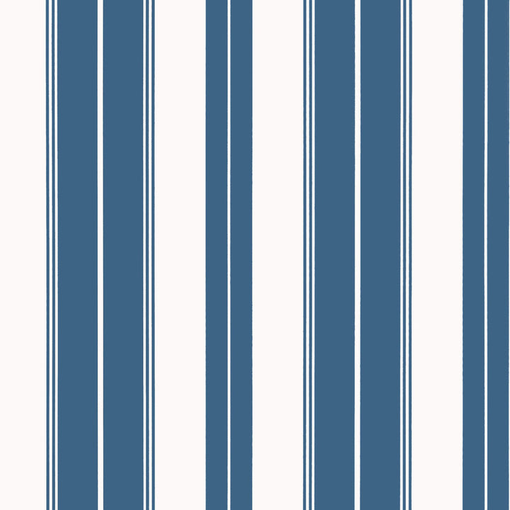 Thibaut Wallpaper Norfolk Stripe Navy T44047 Wallpaper Non Woven Wallpaper U.S.A </p><p>Repeat: H: , V: 27  in  (68.58  cm) - My Fabric Connection -