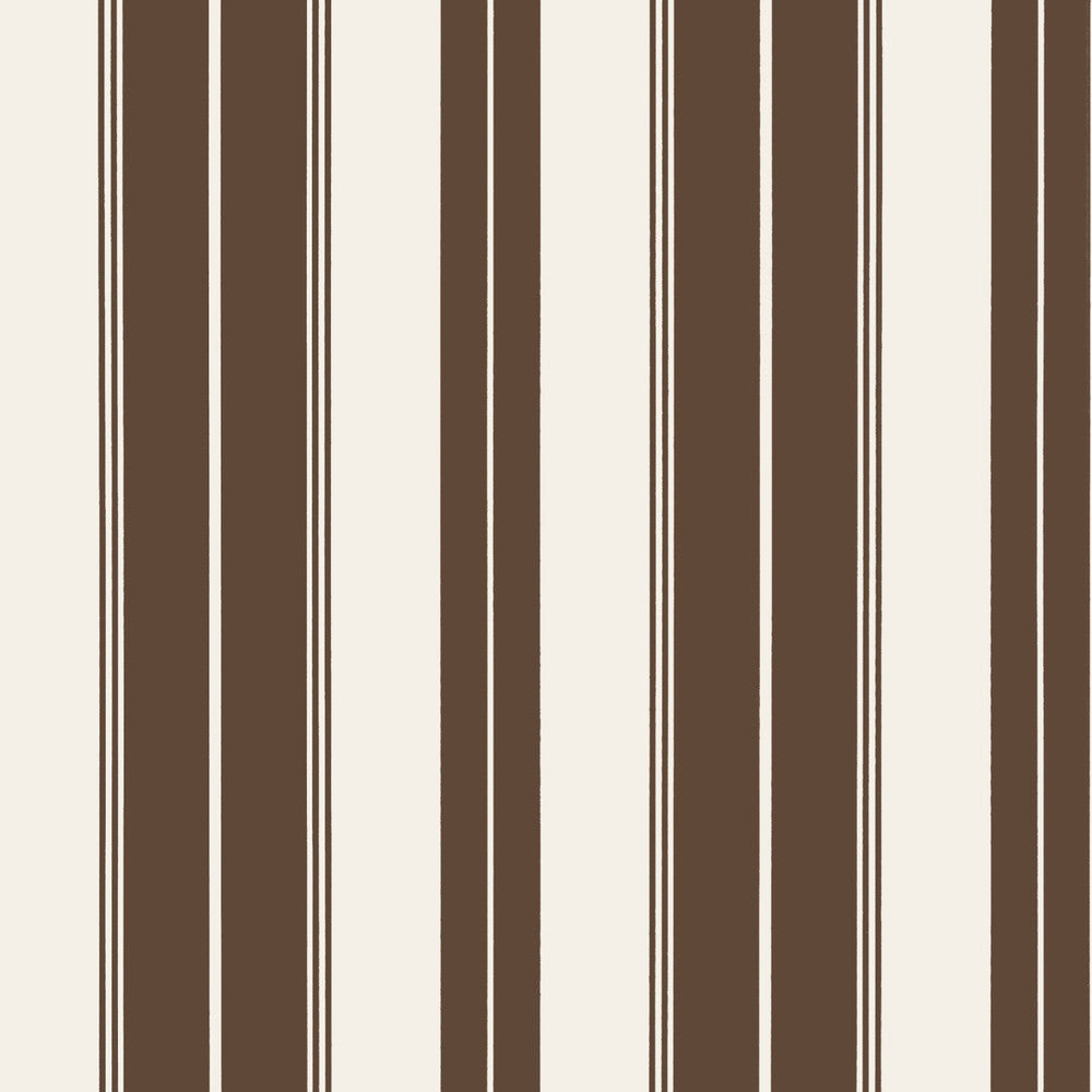 Thibaut Wallpaper Norfolk Stripe Chocolate Brown T44049 Wallpaper Non Woven Wallpaper U.S.A </p><p>Repeat: H: , V: 27  in  (68.58  cm) - My Fabric Connection -