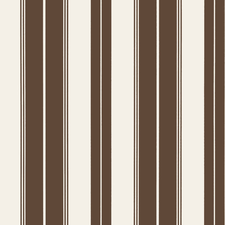 Thibaut Wallpaper Norfolk Stripe Chocolate Brown T44049 Wallpaper Non Woven Wallpaper U.S.A </p><p>Repeat: H: , V: 27  in  (68.58  cm) - My Fabric Connection -