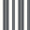 Norfolk Stripe Charcoal Black T44050 by Thibaut Wallpaper