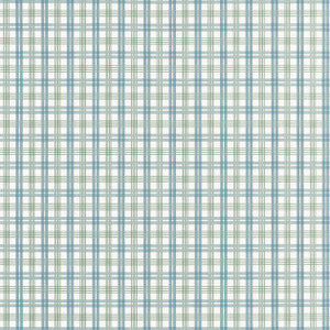 Thibaut Wallpaper Huntley Plaid Peacock Blue and Green T44055