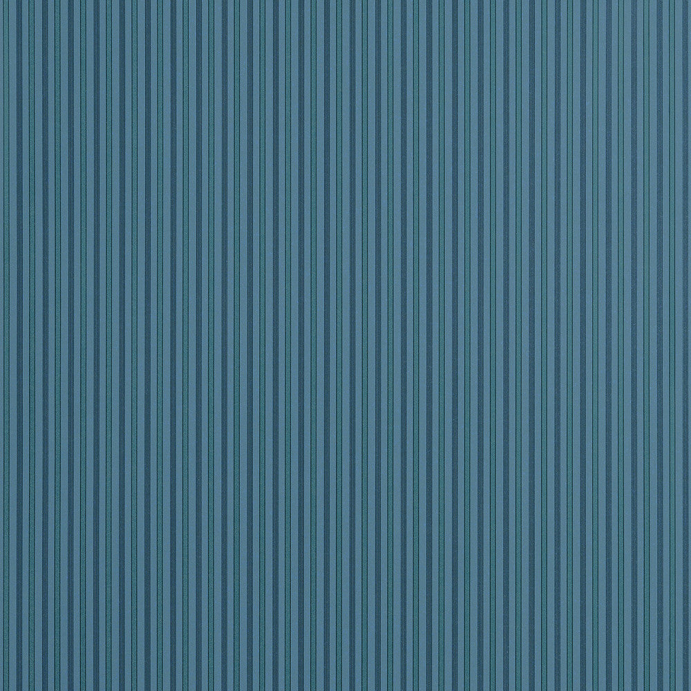 Thibaut Wallpaper Conner Stripe Peacock Blue T44063 Wallpaper Non Woven Wallpaper U.S.A </p><p>Repeat: H: , V: 27  in  (68.58  cm) - My Fabric Connection -