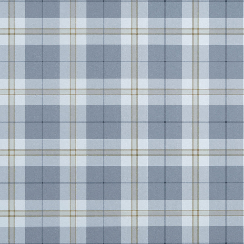 Thibaut Wallpaper Douglas Plaid Slate T44069 Wallpaper Non Woven Wallpaper U.S.A </p><p>Repeat: H: , V: 6.75   (17.14  cm) 27  in  (68.58  cm) - My Fabric Connection -