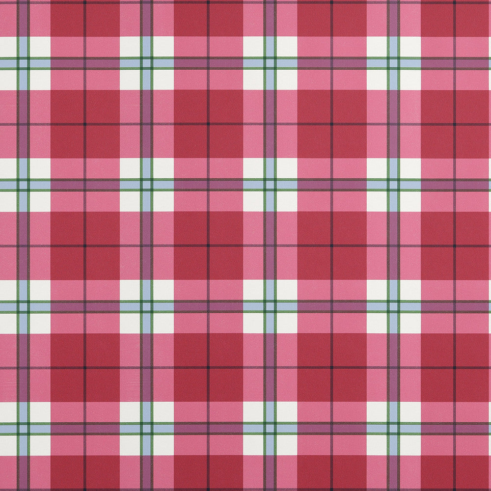 Douglas Plaid Red T44070 by Thibaut Wallpaper Thibaut Wallpaper Douglas Plaid Red T44070Wallpaper STRIPES & CHECKS RESOURCE Non Woven Wallpaper U.S.A </p><p>Repeat: H: , V: 6.75   (17.14  cm) 27  in  (68.58  cm) - Fabric Carolina -
