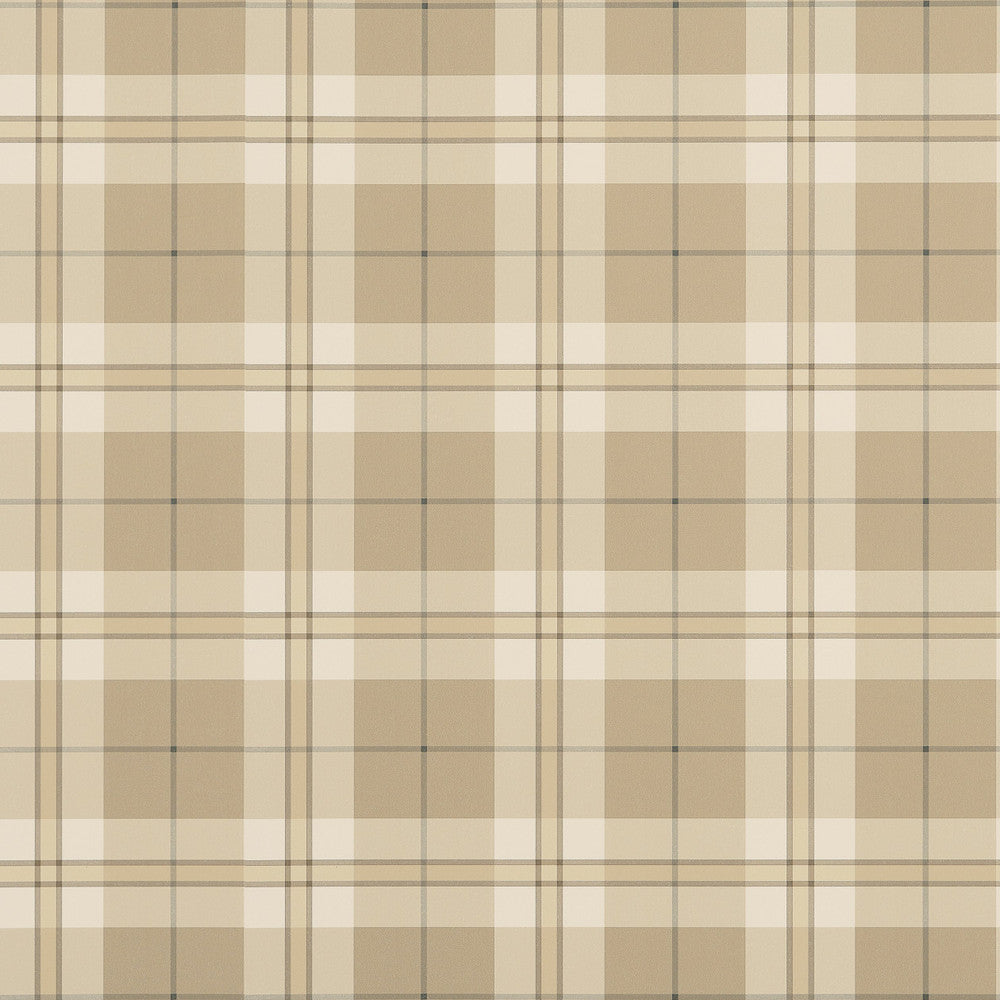 Thibaut Wallpaper Douglas Plaid Camel T44073 Wallpaper Non Woven Wallpaper U.S.A </p><p>Repeat: H: , V: 6.75   (17.14  cm) 27  in  (68.58  cm) - My Fabric Connection -