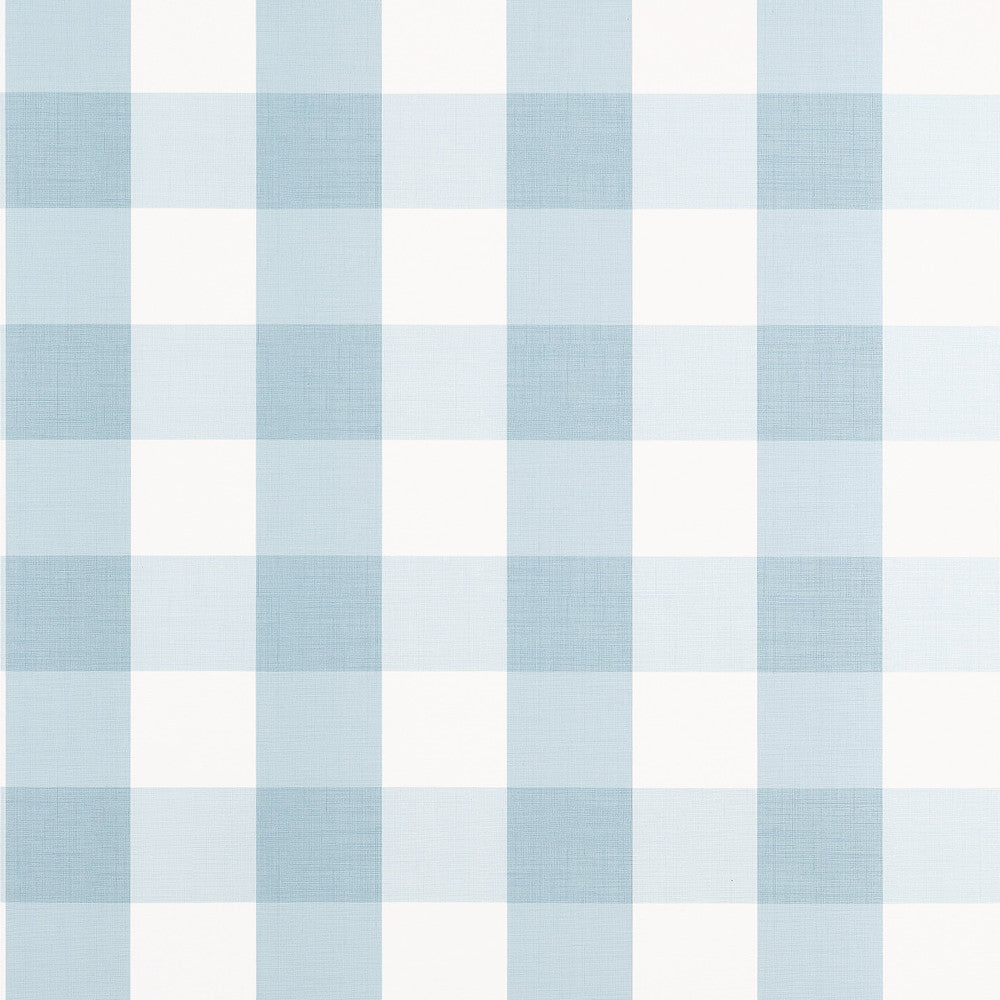 Thibaut Wallpaper Buffalo Check Spa Blue T44080 Wallpaper Non-Woven Vinyl Wallpaper U.S.A </p><p>Repeat: H: , V: 6.25   (15.88  cm) 27  in  (68.58  cm) - My Fabric Connection -
