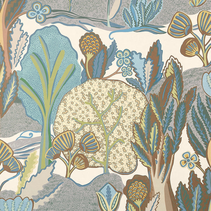 Thibaut Wallpaper Albero Sage and Beige T45013 Wallpaper Non Woven Wallpaper U.S.A </p><p>Repeat: H: , V: 32.75   (83.19  cm) 27  in  (68.58  cm) - My Fabric Connection -