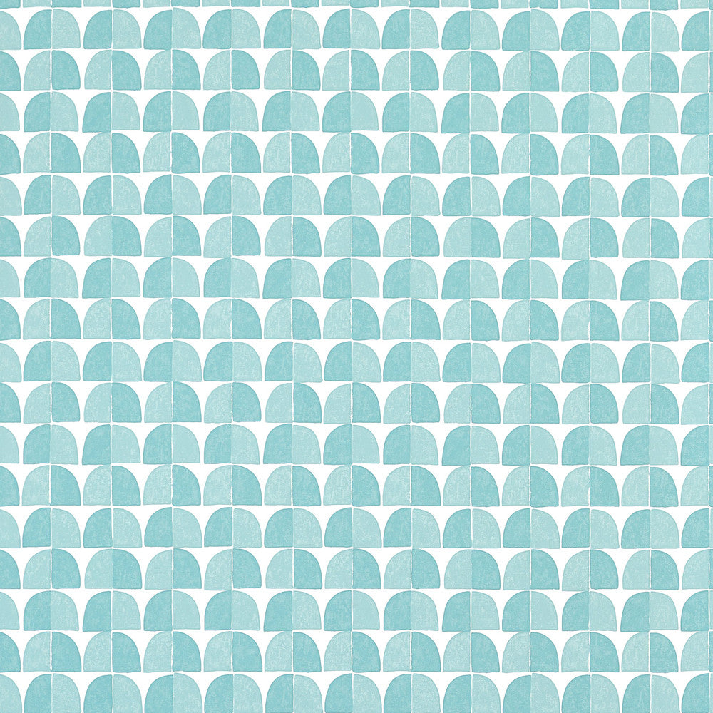 Thibaut Wallpaper Solsbury Turquoise T45018 Wallpaper Wallpaper U.S.A </p><p>Repeat: H: , V: 12.5   (31.75  cm) 27  in  (68.58  cm) - My Fabric Connection -