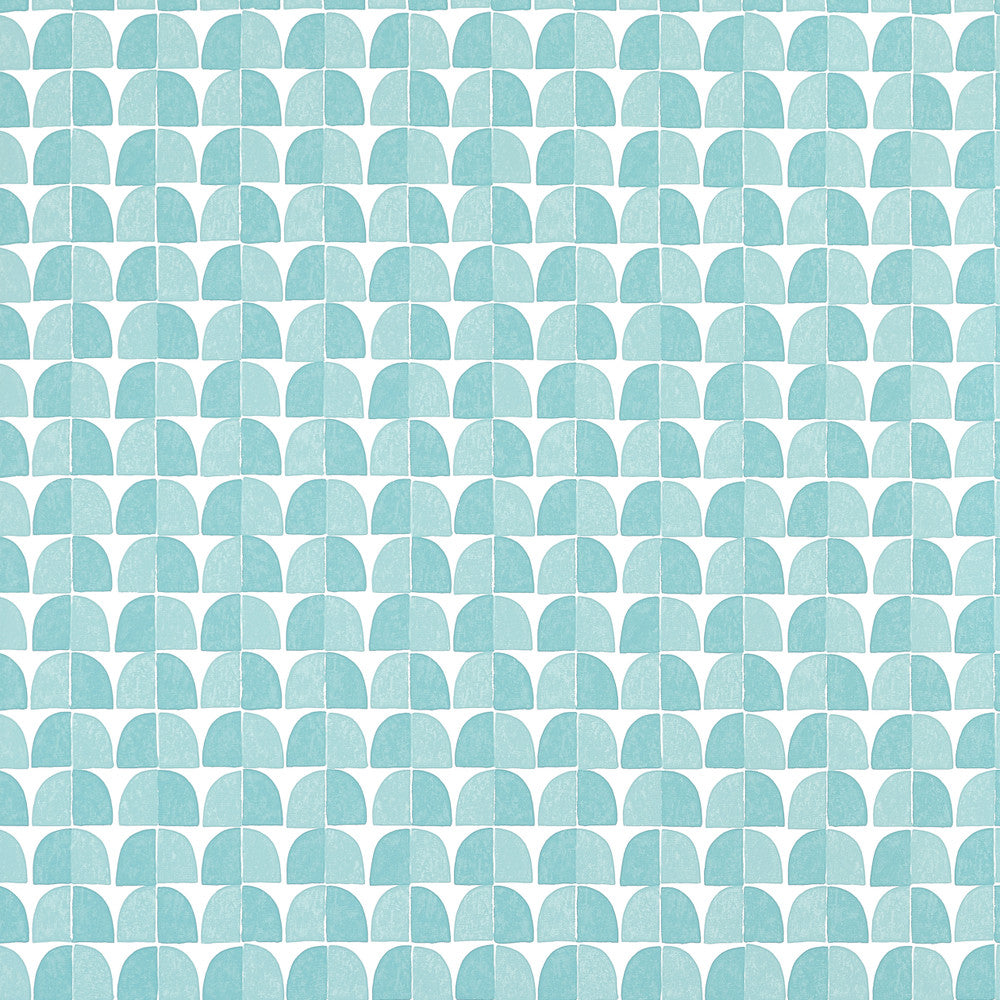 Thibaut Wallpaper Solsbury Turquoise T45018 Wallpaper Wallpaper U.S.A </p><p>Repeat: H: , V: 12.5   (31.75  cm) 27  in  (68.58  cm) - My Fabric Connection -