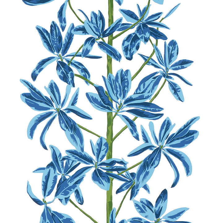 Thibaut Wallpaper Mangrove Tree Blue and White T45032 Wallpaper Wallpaper U.S.A </p><p>Repeat: H: , V: 36   (91.44  cm) 27  in  (68.58  cm) - My Fabric Connection -