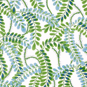 Thibaut Wallpaper Augusta Blue and Green T45038