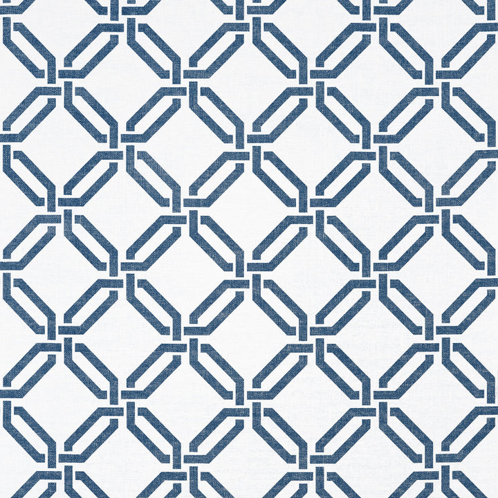 Thibaut Wallpaper Miramar Way Navy T45052 Wallpaper Paperweave U.S.A </p><p>Repeat: H: , V: 9   (22.86  cm) 36  in  (91.44  cm) - My Fabric Connection -