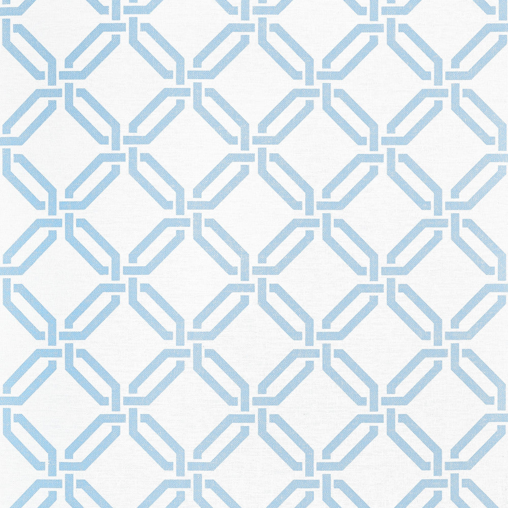 Thibaut Wallpaper Miramar Way Light Blue T45053 Wallpaper Paperweave U.S.A </p><p>Repeat: H: , V: 9   (22.86  cm) 36  in  (91.44  cm) - My Fabric Connection -
