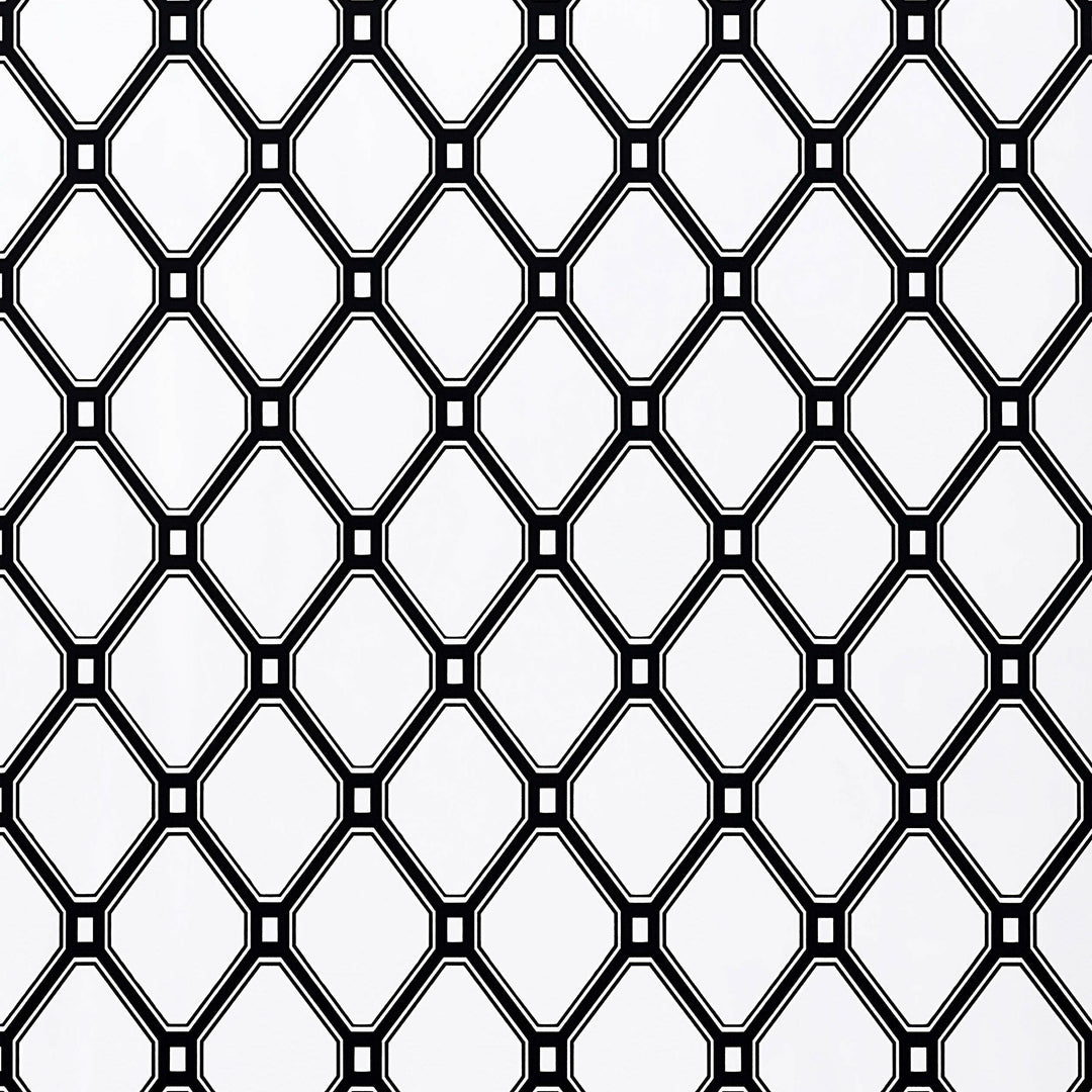 INGRID - Black on White by Thibaut Wallpaper
