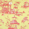 MERIDIAN - Pink on Green by Thibaut Wallpaper