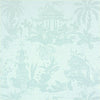 TEA HOUSE DAMASK - Light Blue by Thibaut Wallpaper