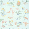 FESTIVA - Blue by Thibaut Wallpaper
