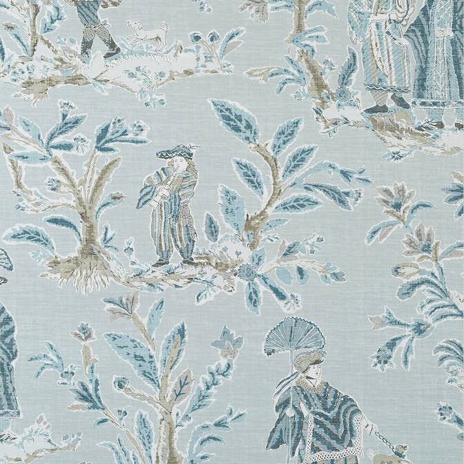 Royale Toile Aqua T72575 by Thibaut Wallpaper Thibaut Wallpaper Royale Toile Aqua T72575Wallpaper Chestnut Hill Wallpaper U.S.A. </p><p>Repeat: V: 36 27 - Fabric Carolina -