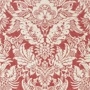 Chardonnet Damask Red T72584 by Thibaut Wallpaper