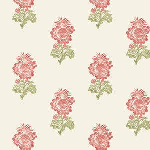 Aldith Red and Green T72606 by Thibaut Wallpaper