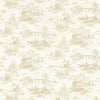 PETITE TOILE - Beige on White by Thibaut Wallpaper