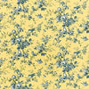ISABELLE - Blue on Yellow by Thibaut Wallpaper