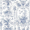 ROCKWOOD TOILE - Navy on White by Thibaut Wallpaper
