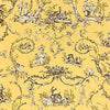PAYSANNERIE TOILE - Black on Yellow by Thibaut Wallpaper