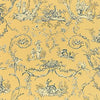 PAYSANNERIE TOILE - Blue on Yellow by Thibaut Wallpaper