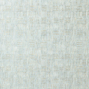Tunica Basket Aqua with Metallic Gold T75082 by Thibaut Wallpaper