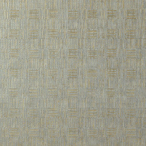 Tunica Basket Grey with Metallic Gold T75085 by Thibaut Wallpaper