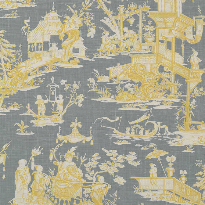Cheng Toile Yellow and Grey T75470 by Thibaut Wallpaper Thibaut Wallpaper Cheng Toile Yellow and Grey T75470Wallpaper Dynasty Wallpaper U.S.A. </p><p>Repeat: V: 36 27 - Fabric Carolina -
