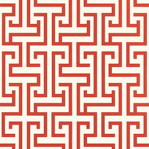 Ming Trail Red T75473 by Thibaut Wallpaper