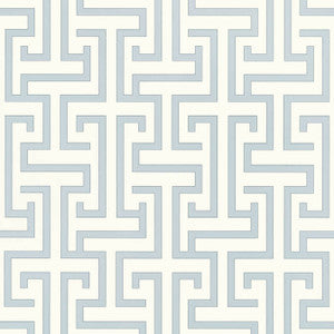 Ming Trail Light Blue T75474 by Thibaut Wallpaper
