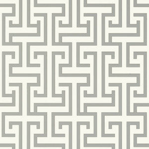 Ming Trail Grey T75475 by Thibaut Wallpaper
