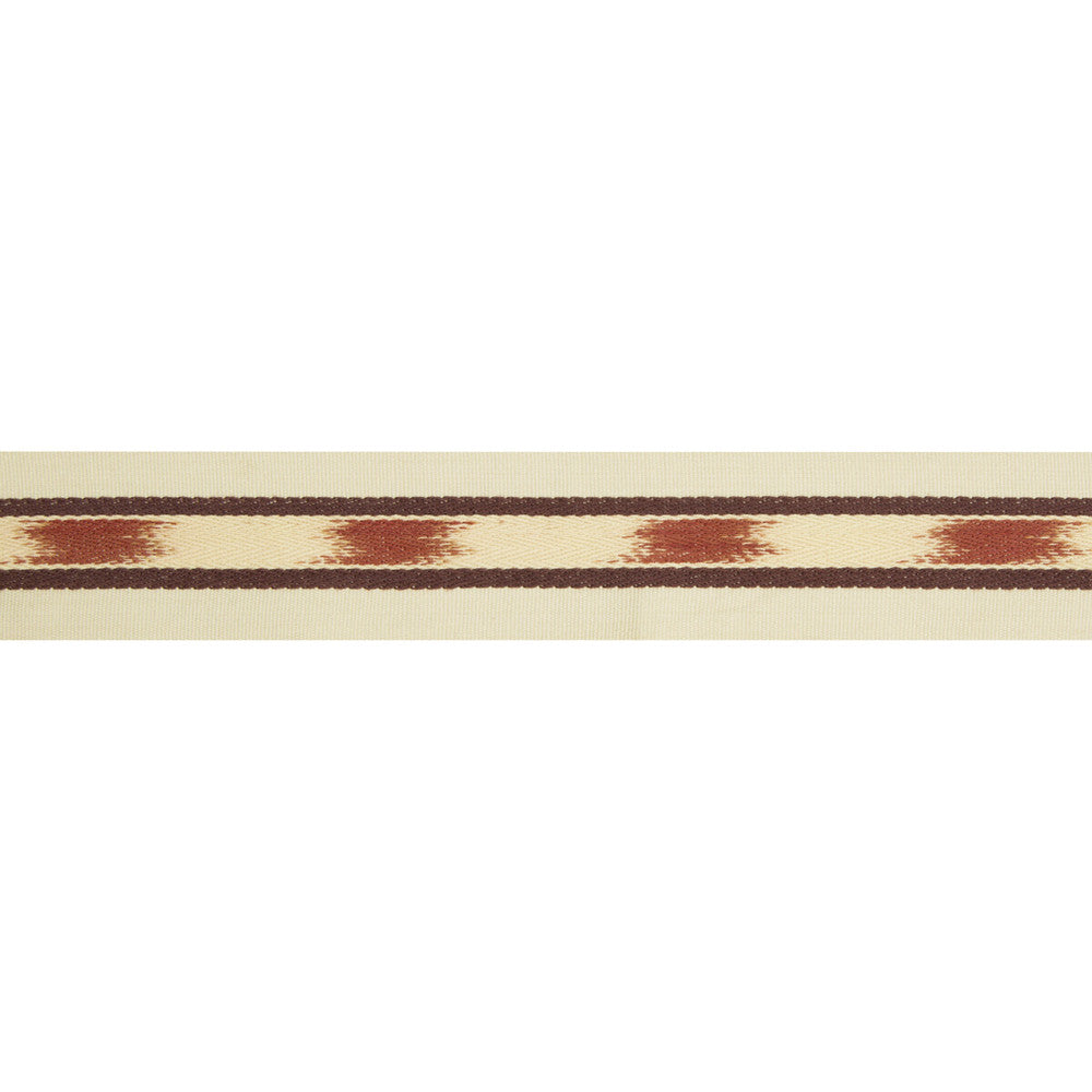 Le Ikat Tape Red by Brunschwig & Fils Trim Brunschwig & Fils Trim Le Ikat Tape RedTrim LES ENSEMBLIERS COTTON - 100% India </p><p>Repeat: H: 2, V: 3.25 2 - Fabric Carolina -